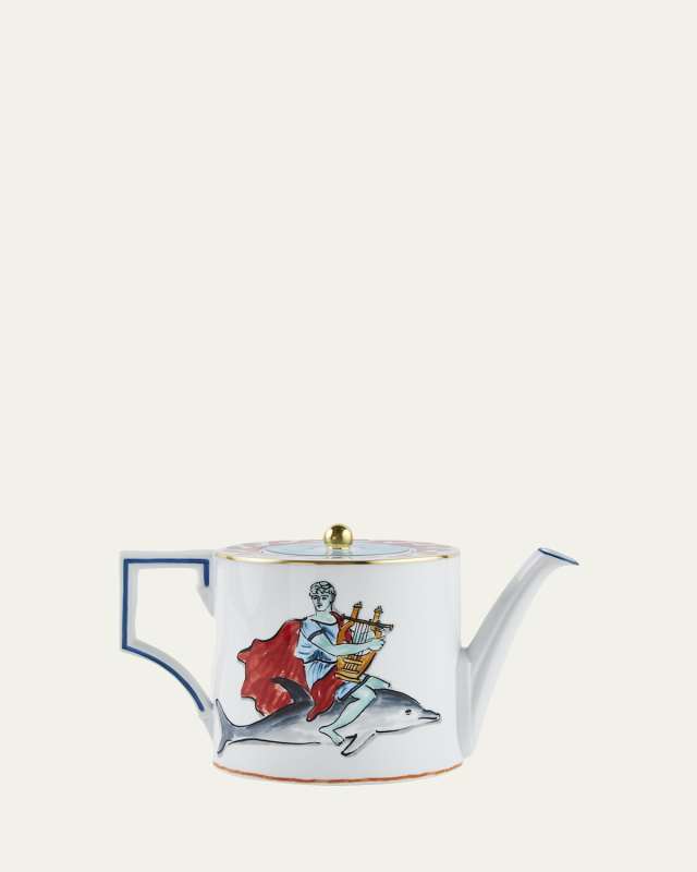 Il Viaggio di Nettuno Teapot, White